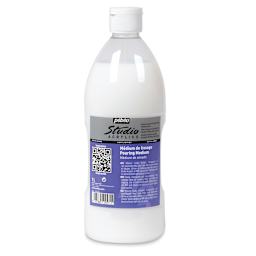 Pebeo Studio Acrylics Pouring Medium - Front of 1 liter bottle
