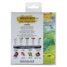 Sennelier Abstract 3D Liner - Metallics, Set of 5 (back of package)