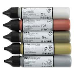 Sennelier Abstract 3D Liner - Metallics, Set of 5 (back of tubes)