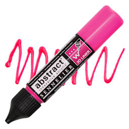 Sennelier Abstract 3D Liner - Fluorescent Pink, 27 ml bottle and swatch