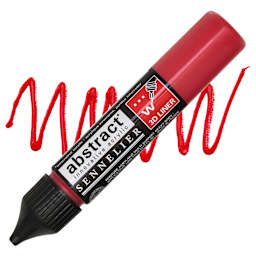 Sennelier Abstract 3D Liner - Cadmium Red Light Hue, 27 ml bottle and swatch