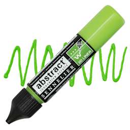 Sennelier Abstract 3D Liner - Bright Yellow Green 27 ml bottle and swatch