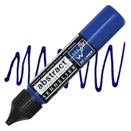 Sennelier Abstract 3D Liner - Ultramarine Blue, 27 ml bottle and swatch