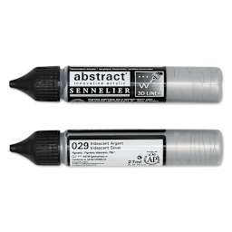Sennelier Abstract 3D Liners - Front and Back of Black Liner bottle shown horizontally