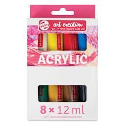 Talens Art Creation Acrylics - Set of 8, 12 ml Tubes in package