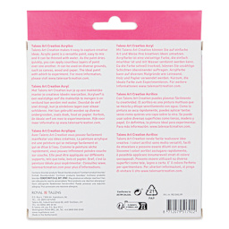 Talens Art Creation Acrylic Set - Set of 12, 12 ml tubes, back of packaging