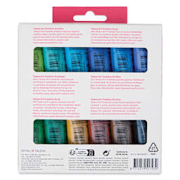Talens Art Creation Acrylic Set - Set of 24, 12 ml tubes, Assorted, back of packaging