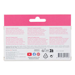 Talens Art Creation Acrylics - Set of 6, Primary, 12 ml Tubes back of package