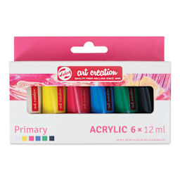 Talens Art Creation Acrylics - Set of 6, Primary, 12 ml Tubes front of package