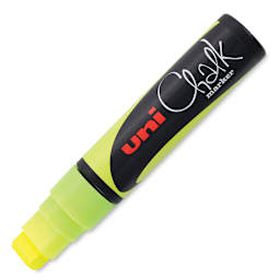 Uni Chalk Marker - Fluorescent Yellow, 15 mm