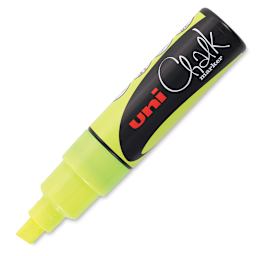 Uni Chalk Marker - Fluorescent Yellow, 8 mm