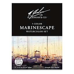 M. Graham Artists' Watercolor Set - Marinescape Set of 5, 15 ml tubes (Front of packaging)