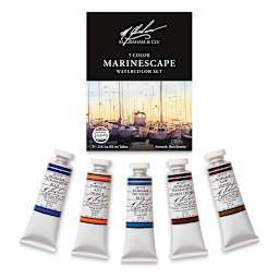 M. Graham Artists' Watercolor Set - Marinescape Set of 5, 15 ml tubes (Tubes with packaging)