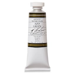 M. Graham Artists' Watercolor - Azo Green, 15 ml Tube