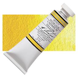 M. Graham Artists' Watercolor - Cadmium Yellow, 15 ml Tube and swatch