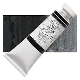 M. Graham Artists' Watercolor - Lamp Black, 15 ml tube and swatch