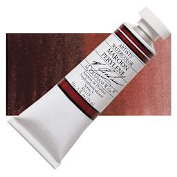 M. Graham Artists' Watercolor - Maroon Perylene, 15 ml Tube and swatch