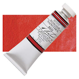 M. Graham Artists' Watercolor - Naphthol Red, 15 ml Tube and swatch
