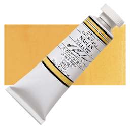 M. Graham Artists' Watercolor - Naples Yellow, 15 ml Tube and swatch