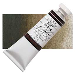 M. Graham Artists' Watercolor - Raw Umber, 15 ml tube and swatch
