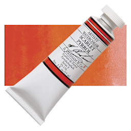M. Graham Artists' Watercolor - Scarlet Pyrrol, 15 ml Tube and swatch