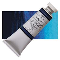 M. Graham Artists' Watercolor - Turquoise, 15 ml Tube and swatch
