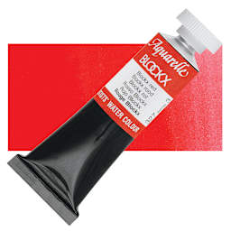 Blockx Artists' Watercolor - Blockx Red, 15 ml Tube and swatch
