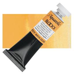 Blockx Artists' Watercolor - Naples Yellow Reddish, 15 ml Tube and swatch