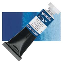 Blockx Artists' Watercolor - Turquoise Blue, 15 ml Tube and swatch