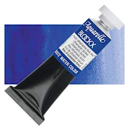 Blockx Artists' Watercolor - French Ultramarine Blue Deep, 15 ml Tube and swatch