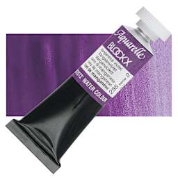 Blockx Artists' Watercolor - Manganese Violet, 15 ml Tube and swatch