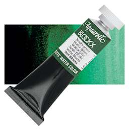 Blockx Artists' Watercolor - Blockx Green, 15 ml Tube and swatch