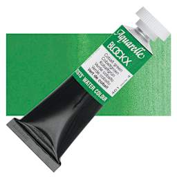 Blockx Artists' Watercolor - Cobalt Green, 15 ml Tube and swatch