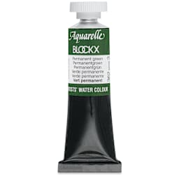Blockx Artists' Watercolor - Permanent Green, 15 ml Tube