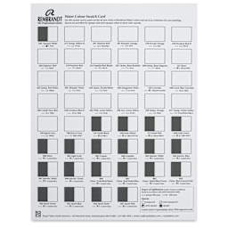 Rembrandt Artist Watercolor Dot Card - Experience Kit fill-in swatch card