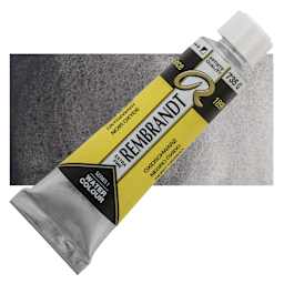 Rembrandt Artist Watercolor - Oxide Black, 10 ml tube and swatch