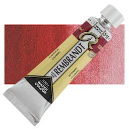 Rembrandt Artist Watercolor - Carmine, 10 ml Tube and swatch