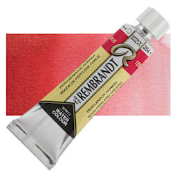 Rembrandt Artist Watercolor - Perylene Red Deep, 10 ml tube and swatch