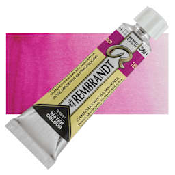 Rembrandt Artist Watercolor - Quinacridone Rose Magenta, 10 ml tube and swatch