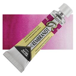 Rembrandt Artist Watercolor - Permanent Red Violet, 10 ml tube and swatch