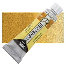 Rembrandt Artist Watercolor - Yellow Ochre, 10 ml tube and swatch