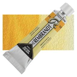 Rembrandt Artist Watercolor - Indian Yellow, 10 ml tube and swatch