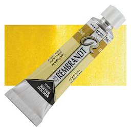 Rembrandt Artist Watercolor - Aureoline, 10 ml tube and swatch