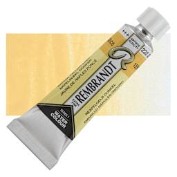 Rembrandt Artist Watercolor - Naples Yellow Deep, 10 ml tube and swatch