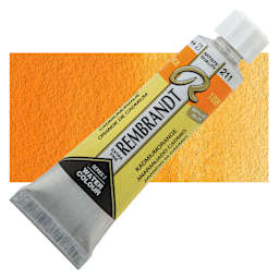 Rembrandt Artist Watercolor - Cadmium Orange, 10 ml tube and swatch