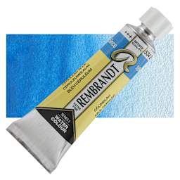 Rembrandt Artist Watercolor - Cerulean Blue Phthalo, 10 ml Tube and swatch