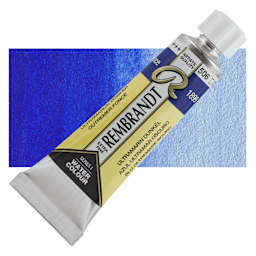 Rembrandt Artist Watercolor - Ultramarine Deep, 10 ml tube and swatch