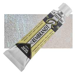 Rembrandt Artist Watercolor - Chameleon Violet Blue Green, 10 ml tube and swatch
