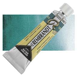 Rembrandt Artist Watercolor - Cobalt Turquoise Green, 10 ml tube and swatch