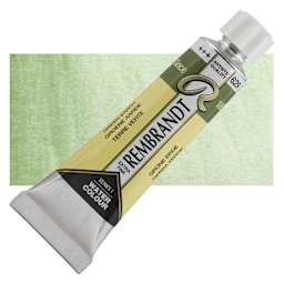Rembrandt Artist Watercolor - Green Earth, 10 ml tube and swatch